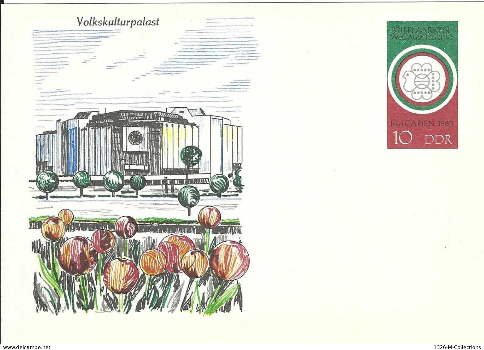 Carte Postale ALLEMAGNE ORIENTALE Entiers Postaux 1989 - Postkarten - Ungebraucht