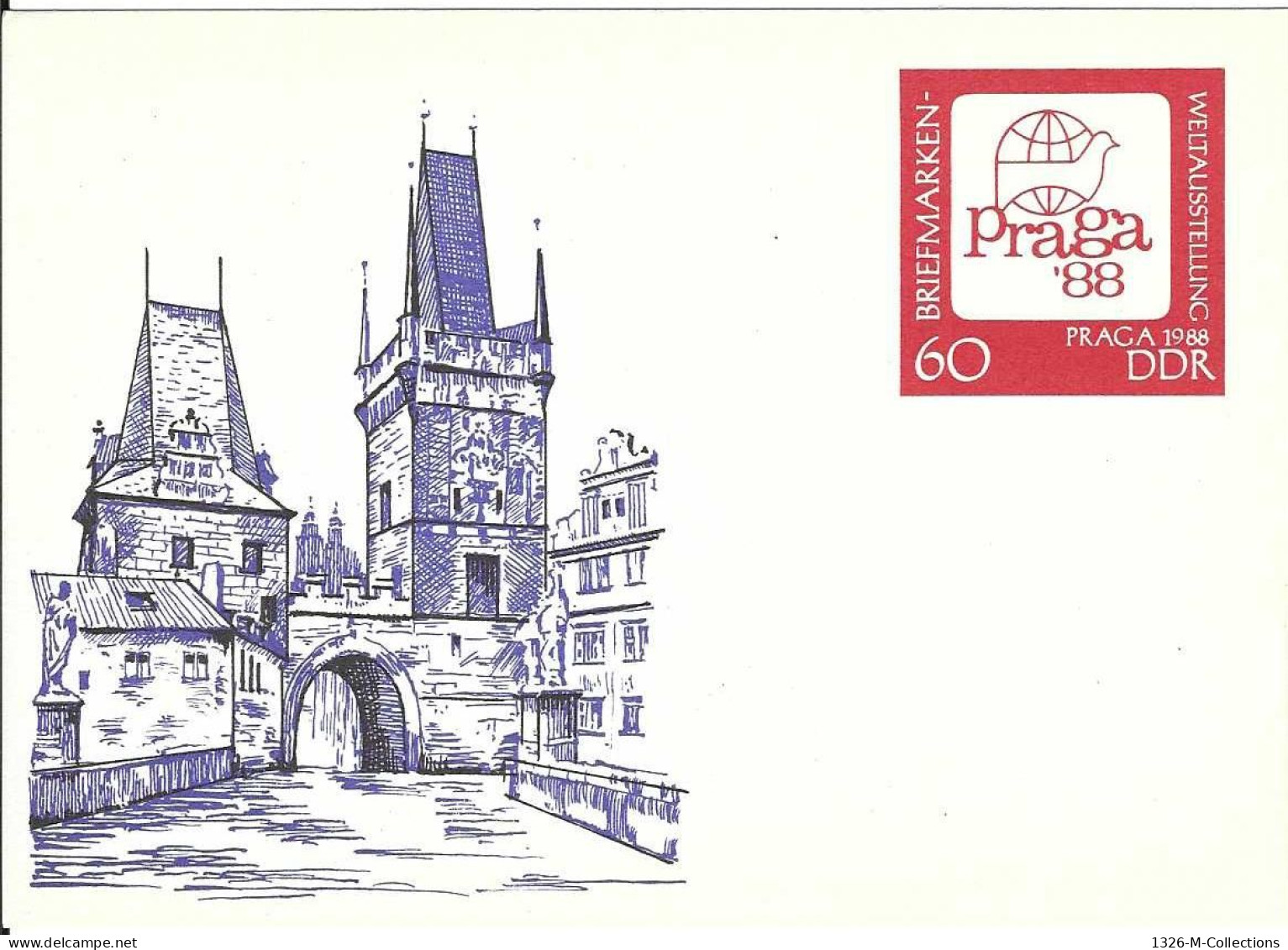 Carte Postale ALLEMAGNE ORIENTALE Entiers Postaux 1988 - Postkaarten - Ongebruikt