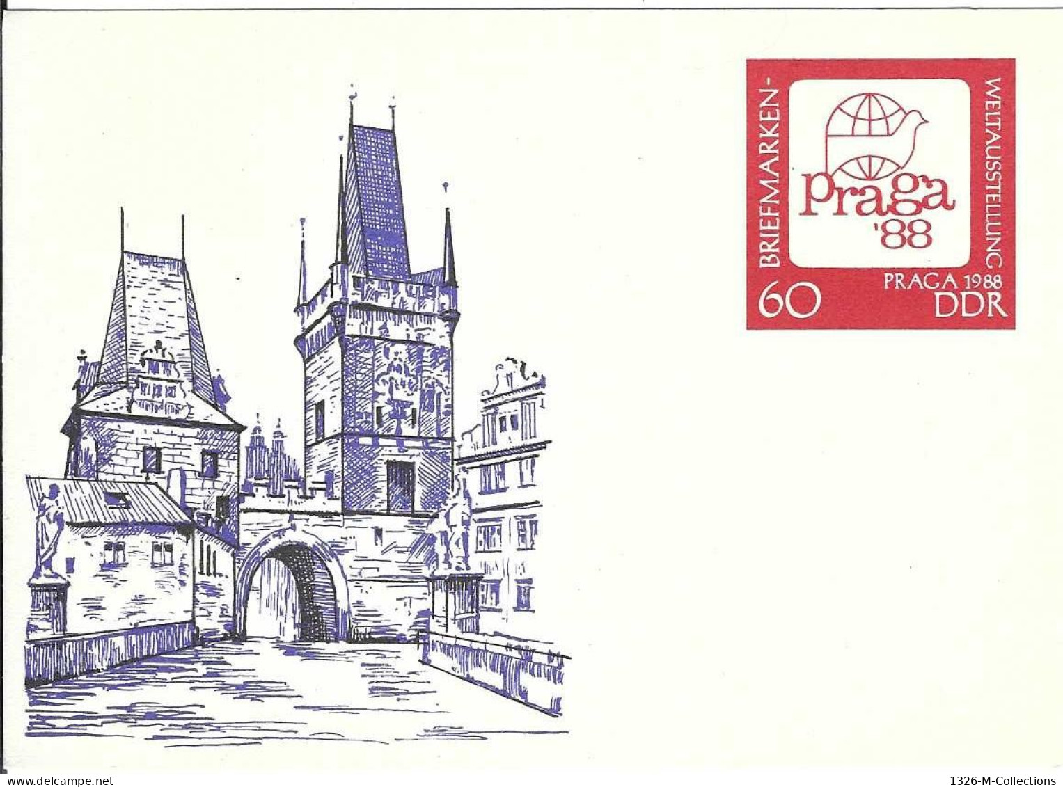 Carte Postale ALLEMAGNE ORIENTALE Entiers Postaux 1988 - Cartes Postales - Neuves