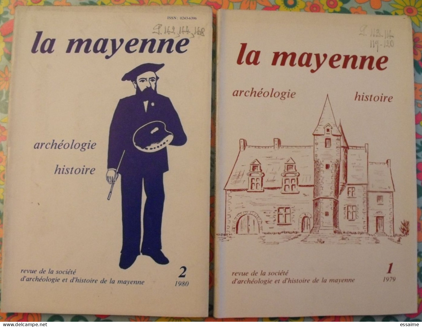 Lot De 8 Numéros De La Revue "La Mayenne Archéologie Histoire" 1979-1985. Rangevin Vaiges Rousseau Craon Jublains Laval - Tourisme & Régions