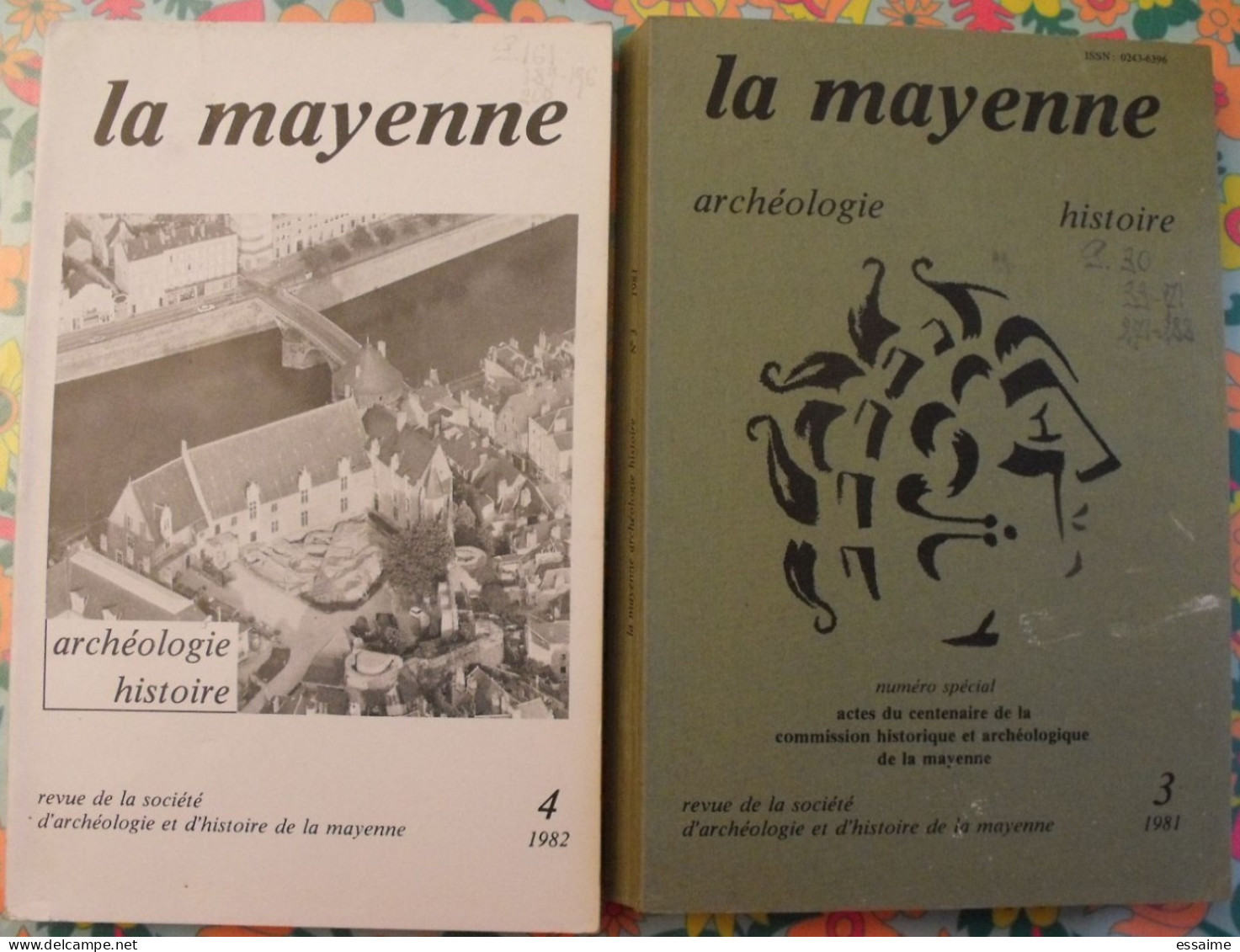 Lot De 8 Numéros De La Revue "La Mayenne Archéologie Histoire" 1979-1985. Rangevin Vaiges Rousseau Craon Jublains Laval - Tourismus Und Gegenden