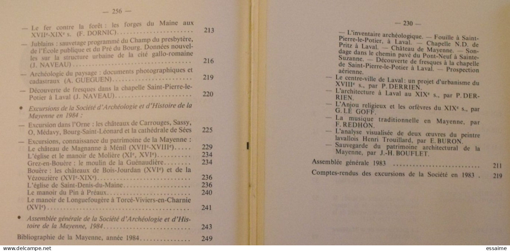 lot de 8 numéros de la revue "La Mayenne archéologie histoire" 1979-1985. rangevin vaiges rousseau craon jublains laval