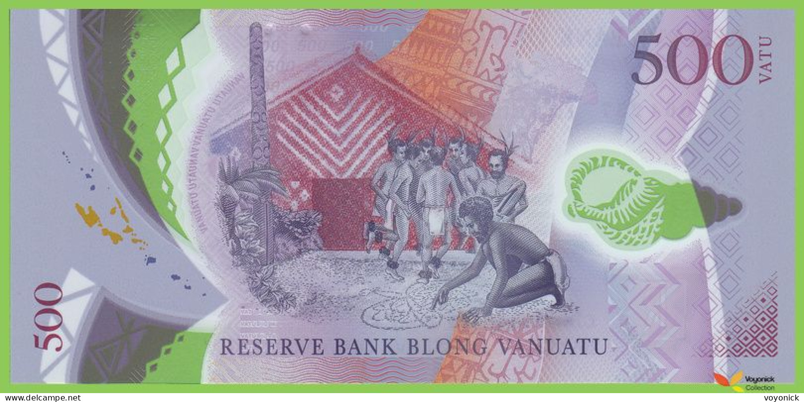 Voyo  VANUATU 500 Vatu 2017 P18 B209 AA UNC Polymer - Vanuatu