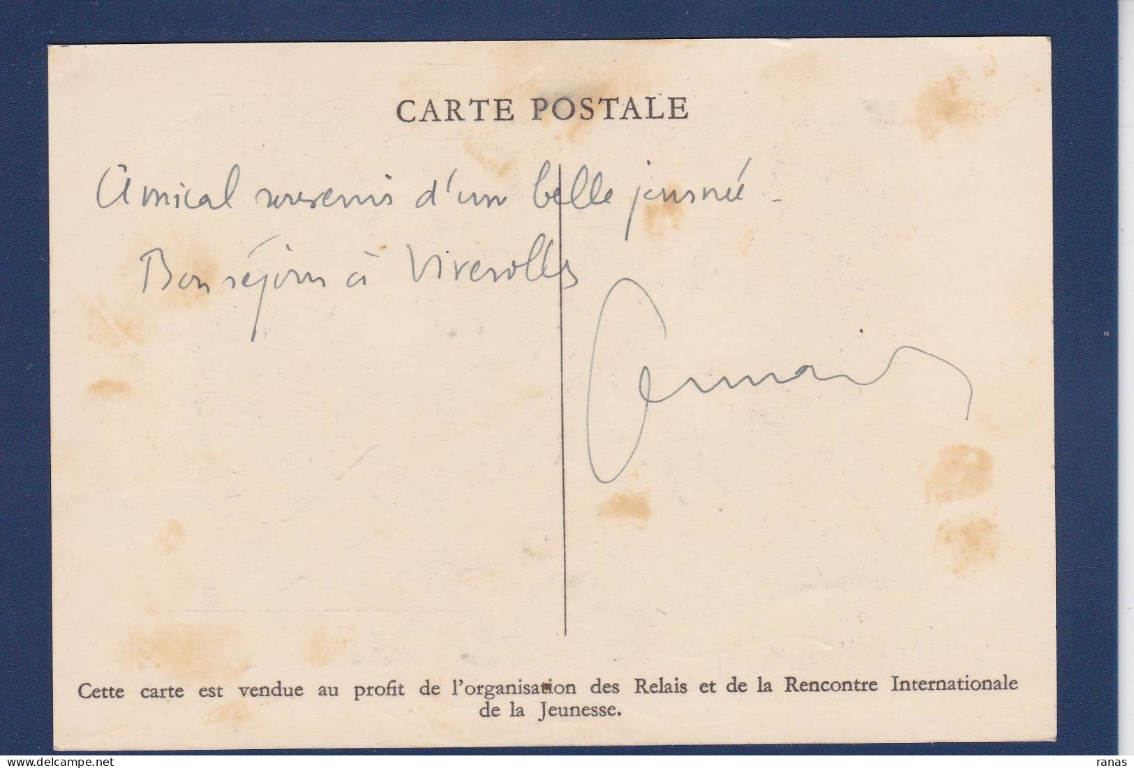 CPA Picasso Politique Pacifisme NICE Avec Signature Autographe Au Crayon Voir Scan Du Dos - Picasso