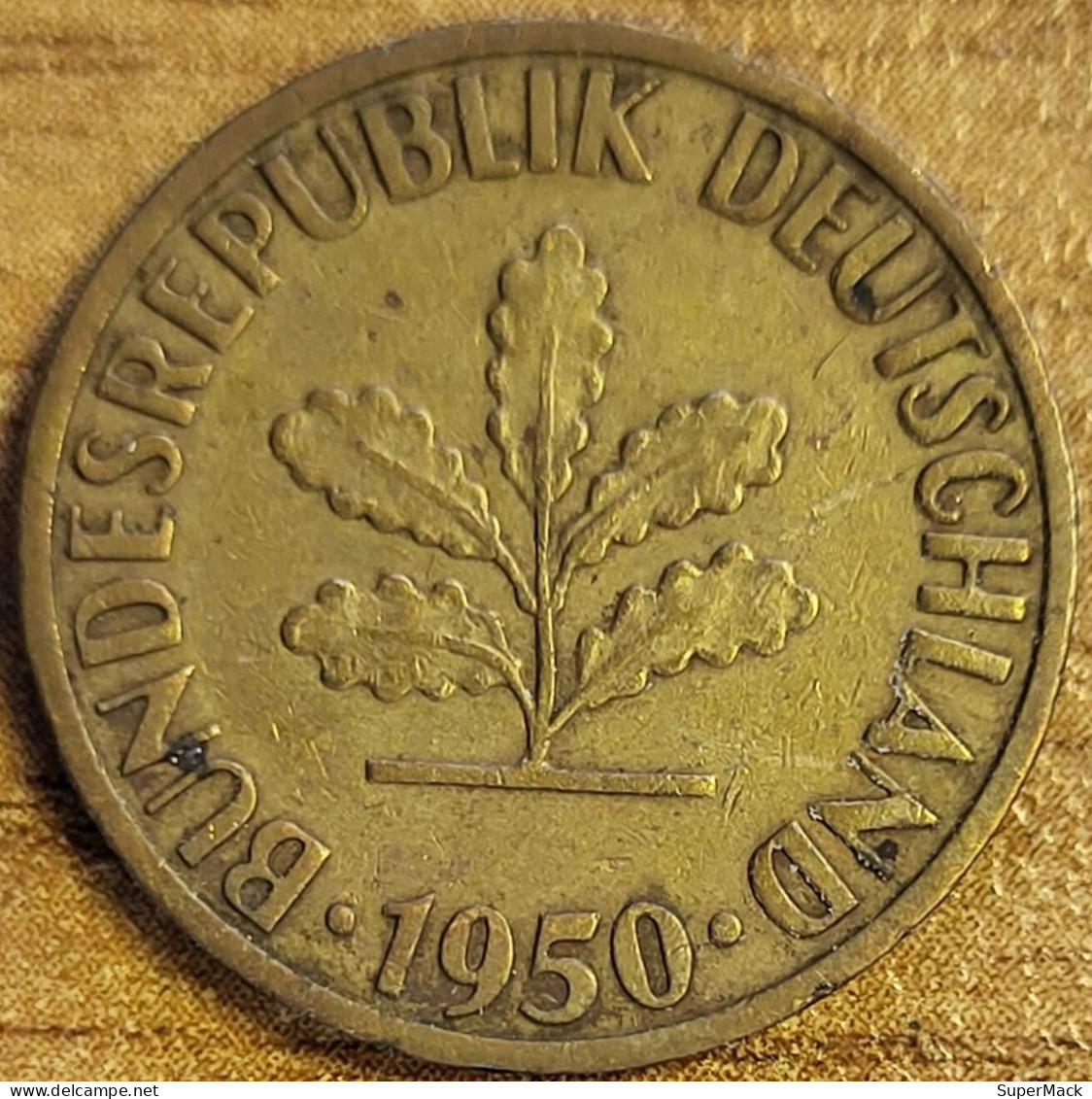 ALLEMAGNE 5 Pfennig 1950 F STUTTGART KM#107 TTB - 5 Pfennig