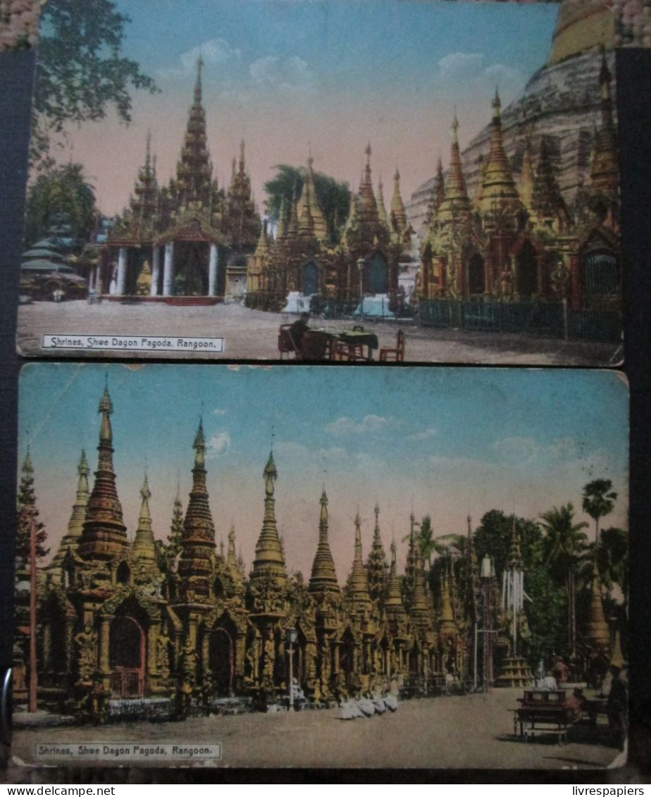 Birmanie Lot 2 Cpa Rangoon Pagoda - Myanmar (Birma)