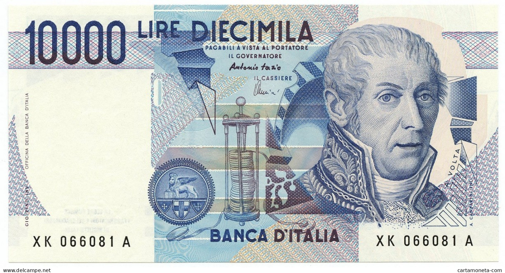 10000 LIRE B. D'ITALIA ALESSANDRO VOLTA SERIE SOSTITUTIVA XK 25/07/2001 FDS - Altri & Non Classificati