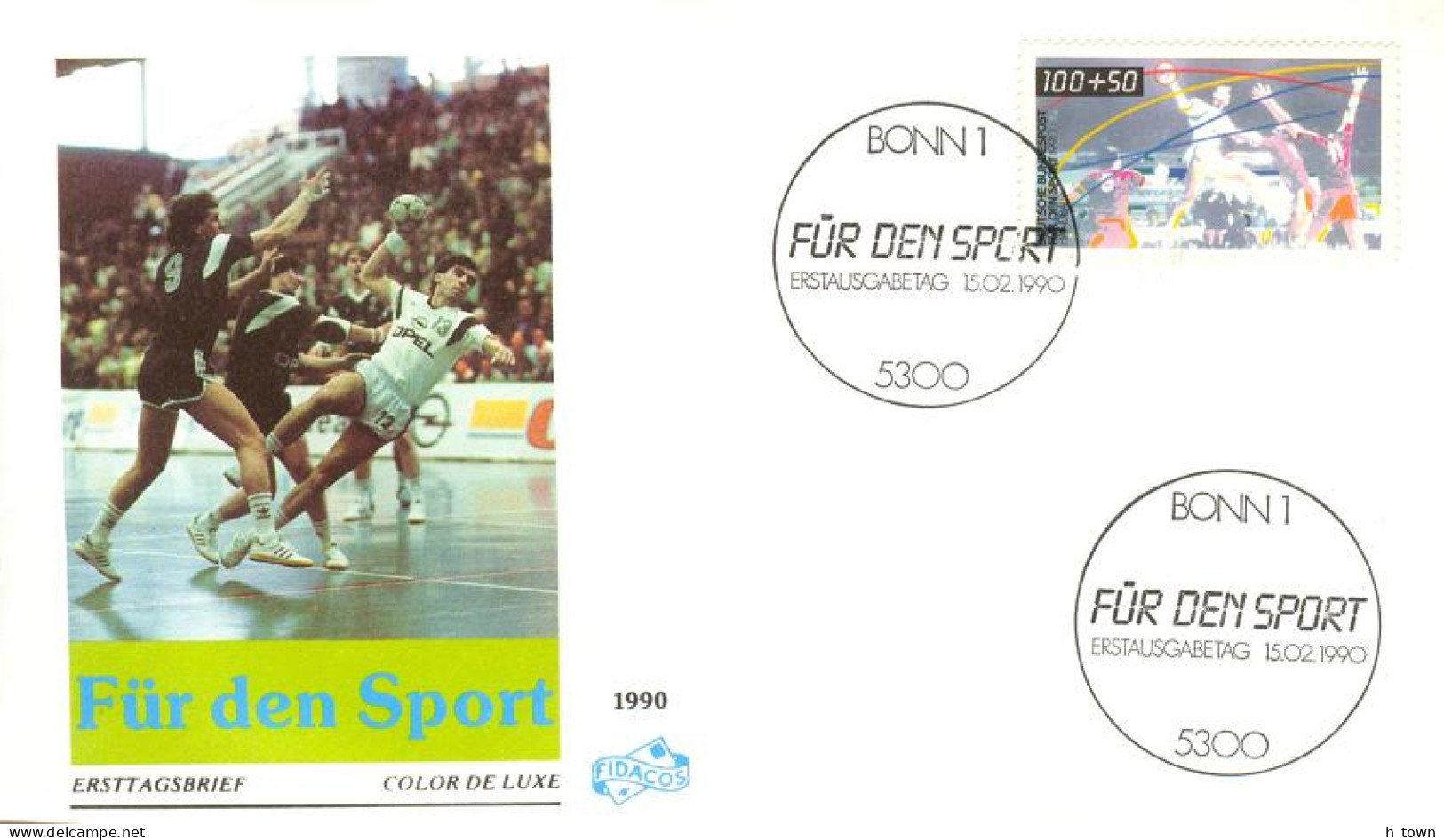 620  Hand-ball: Env. Premier Jour D'Allemagne, 1990 -  Handball FDC From Germany - Hand-Ball