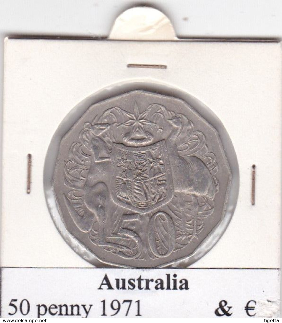 AUSTRALIA  50 CENTS  1971  COME DA FOTO - 50 Cents