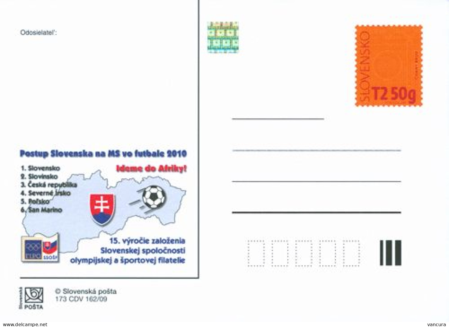 CDV 173 Slovakia In Football World Cup Final In South Africa 2009 - 2010 – South Africa