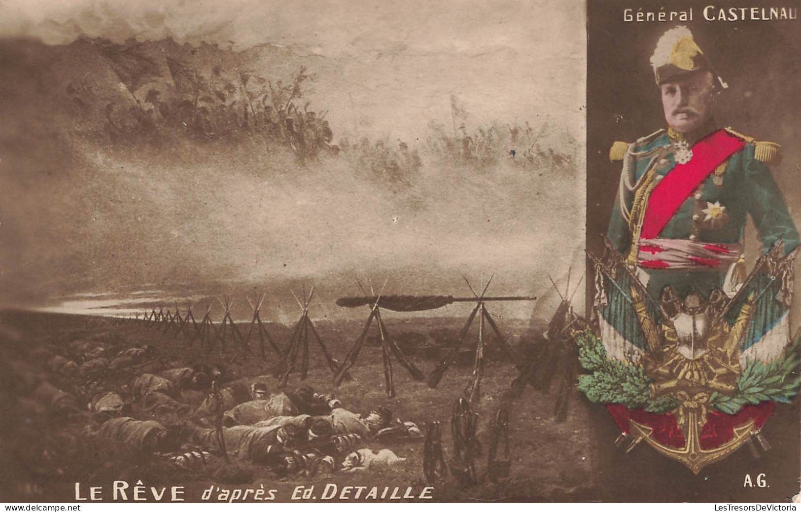 MILITARIA - Général Castelnau - Le Rêve - Fantaisie - Carte Postale Ancienne - Personajes