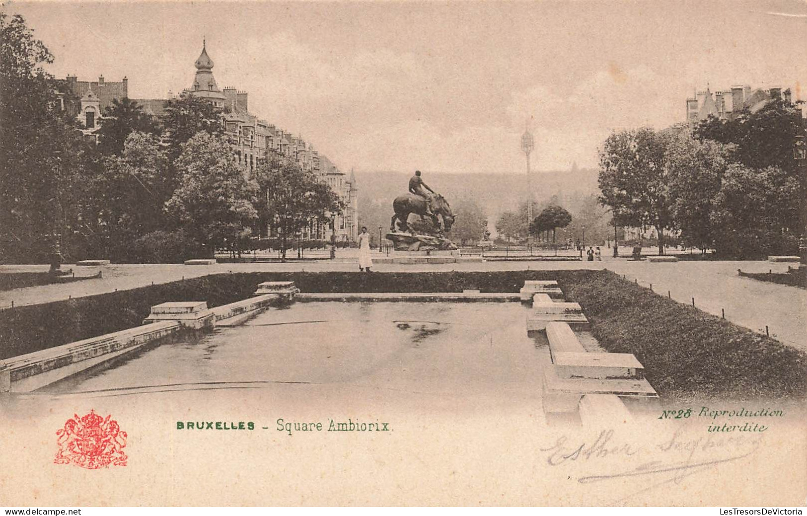 BELGIQUE - Bruxelles - Square Ambiorix - Carte Postale Ancienne - Plazas