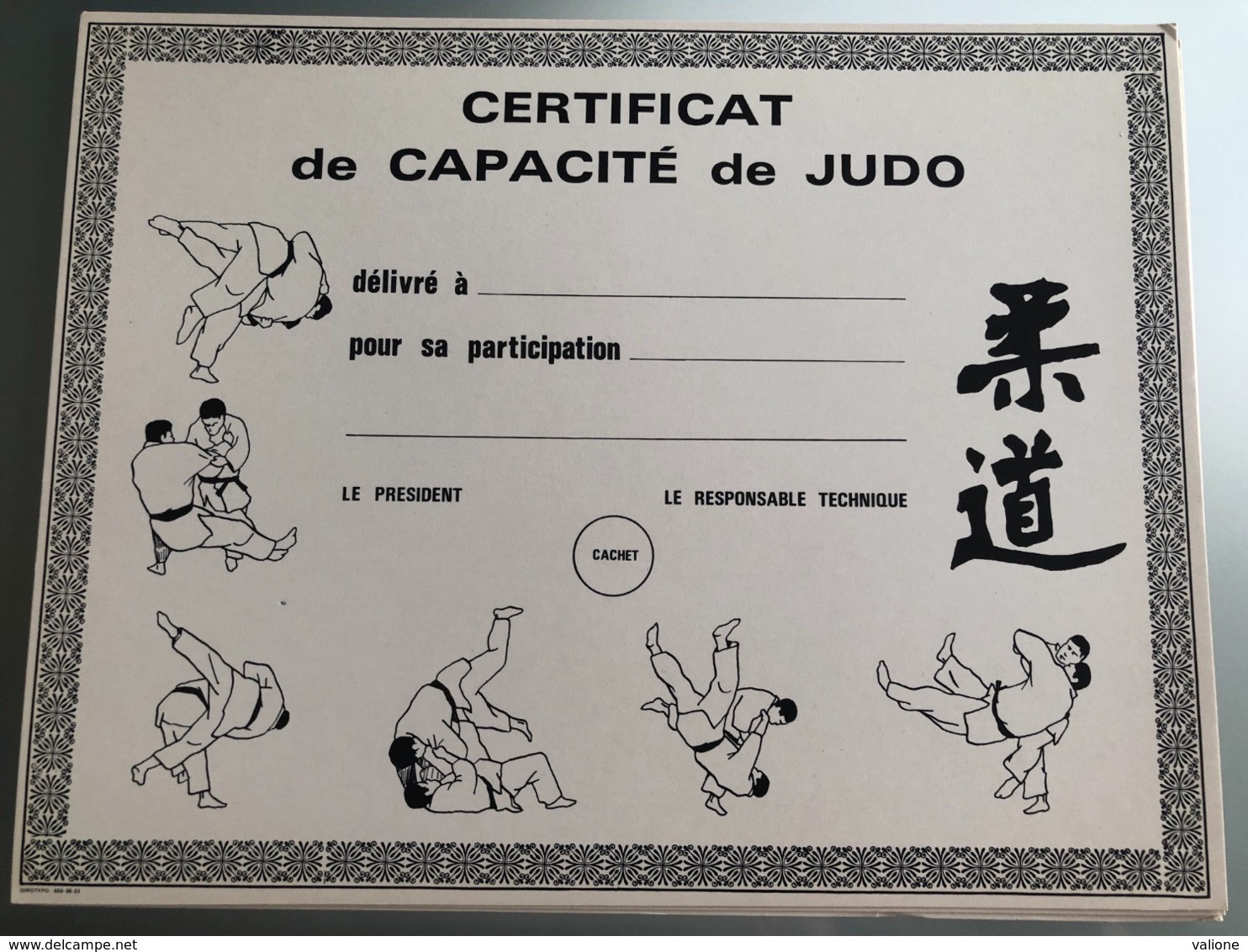 Diplôme Ancien Judo FFJDA - Martial Arts