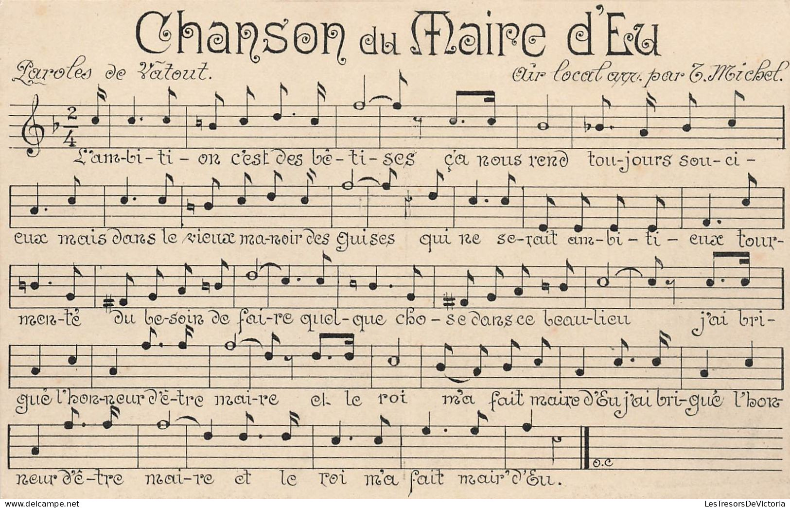 CONTES - FABLES & LÉGENDES - Chanson Du Maire D'Eu - Carte Postale Ancienne - Märchen, Sagen & Legenden