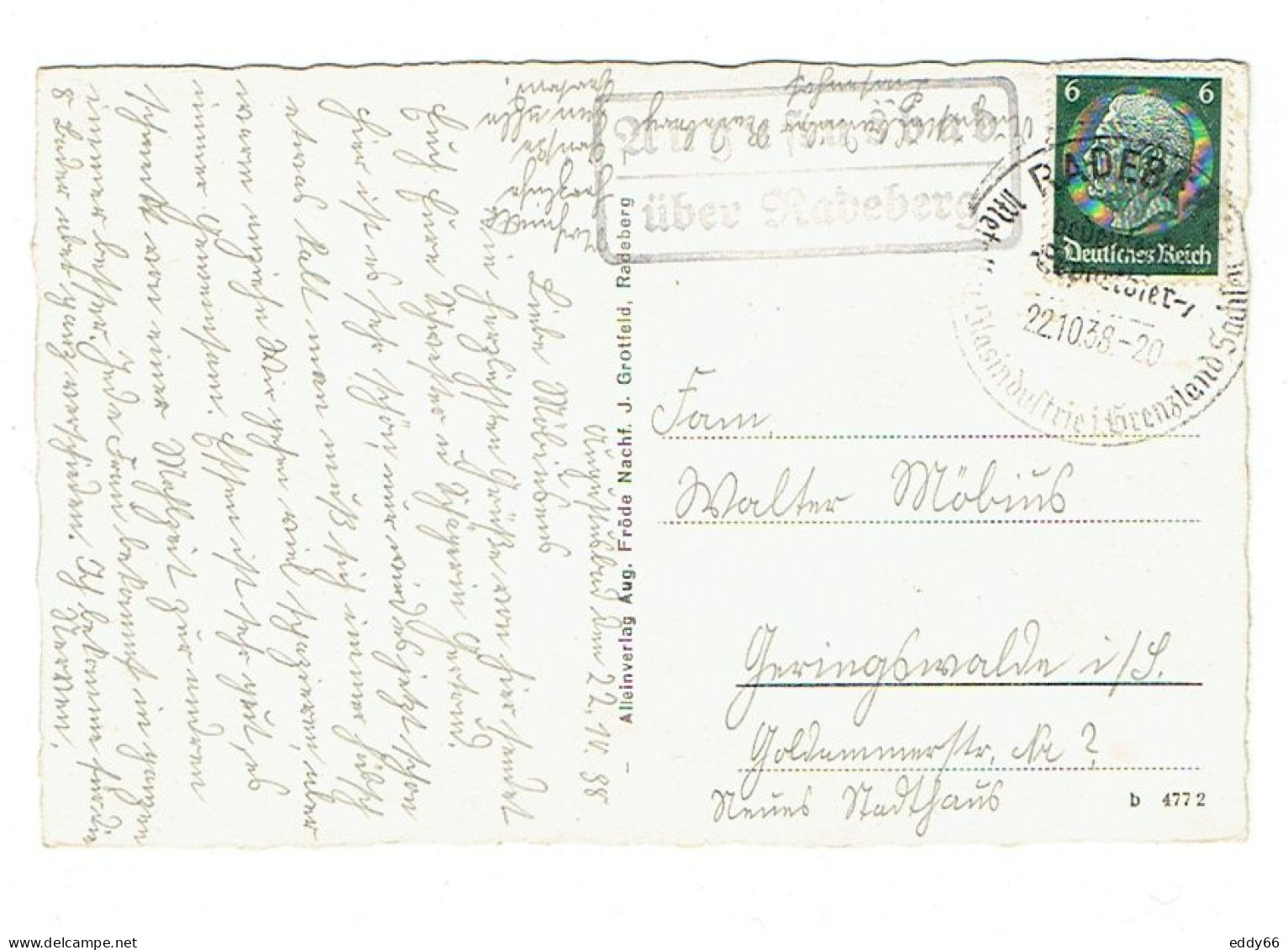 Ansichtskarte Augustusbad- Schwanenteich Aus Dem Jahr 1938 Ortstempel Augustusbad über Radeberg Sonderstempel - Radeberg