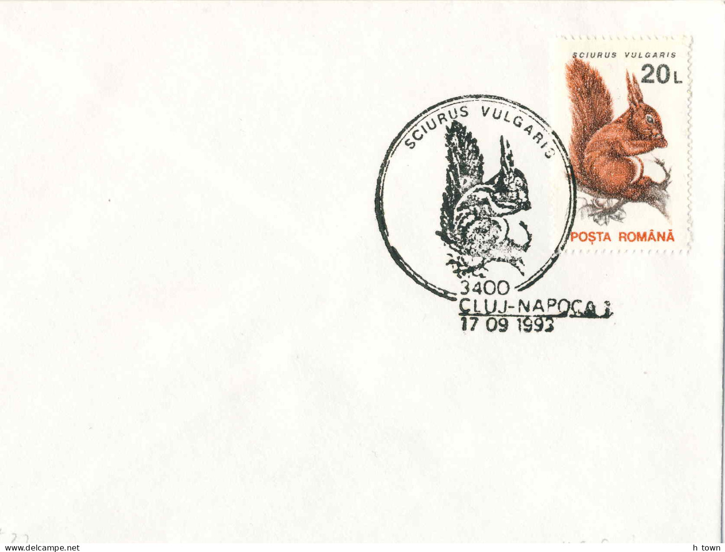 225  Écureuil: Timbre + Oblitération Temp. Roumanie, 1993 - Squirrel Stamp + Pictorial Cancel From Romania - Rodents
