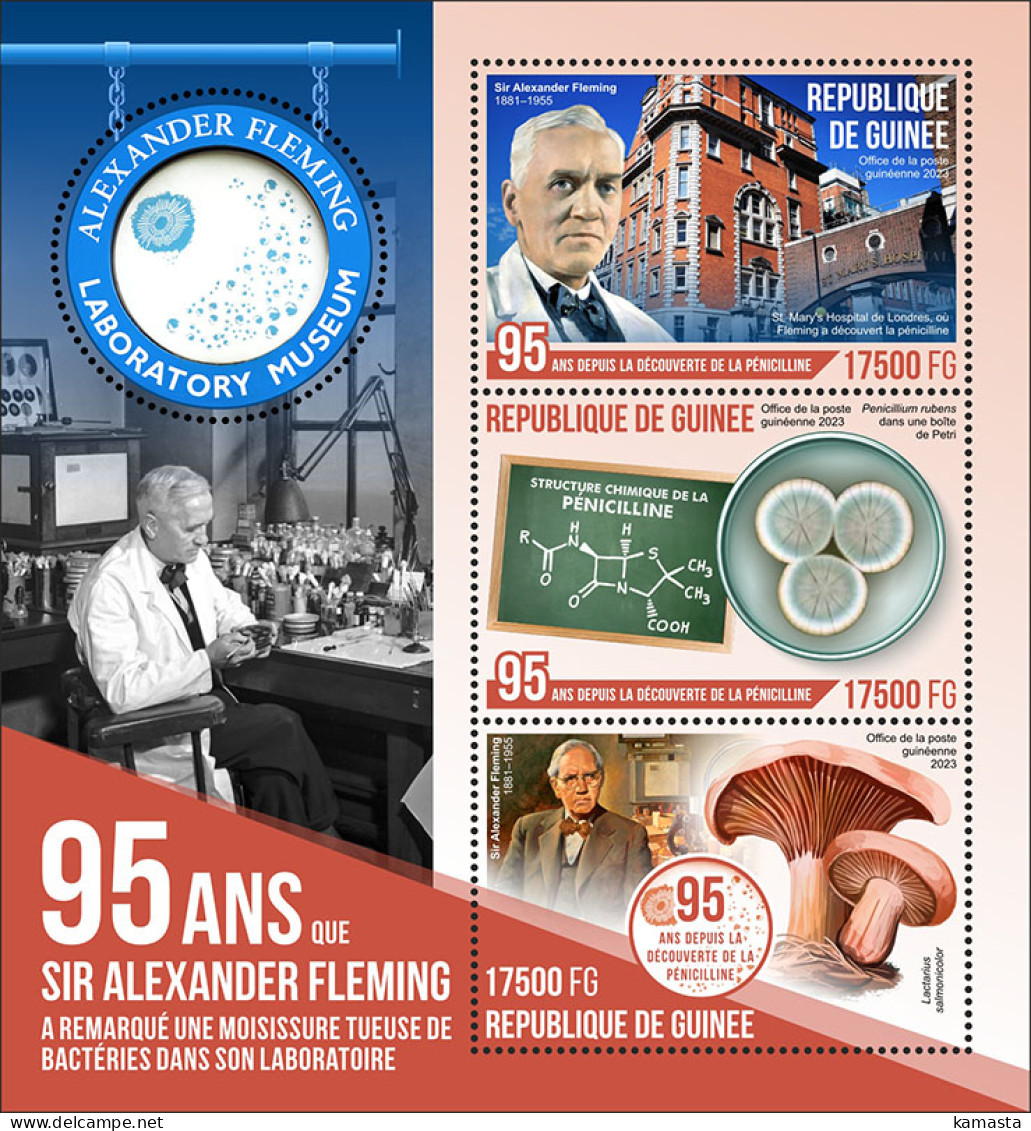 GUinea  2023 95th Anniversary Of The Discoveryof Penicillin. (250) OFFICIAL ISSUE - Naturaleza