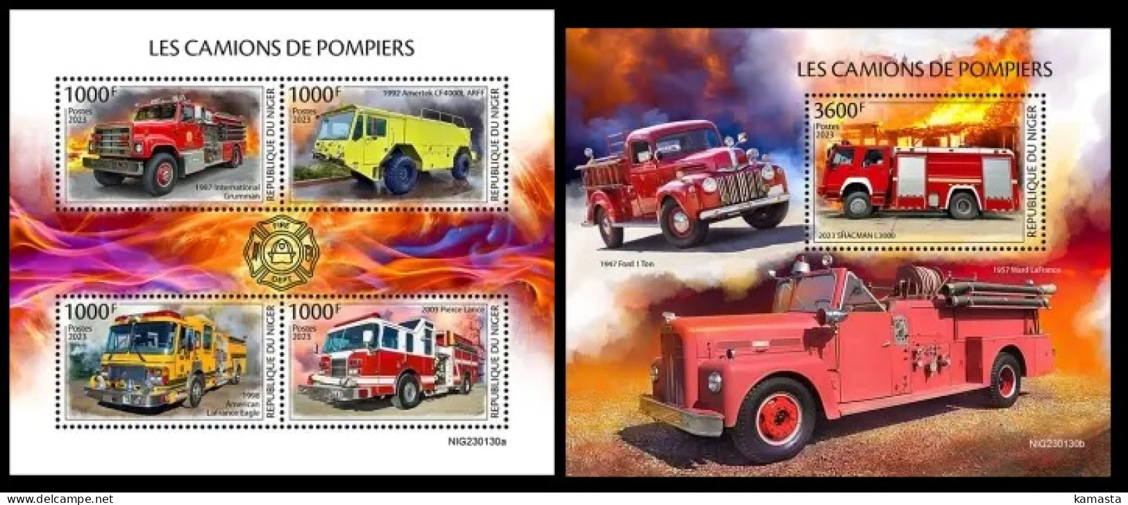 NIger  2023 Fire Engines. (130) OFFICIAL ISSUE - Otros (Tierra)
