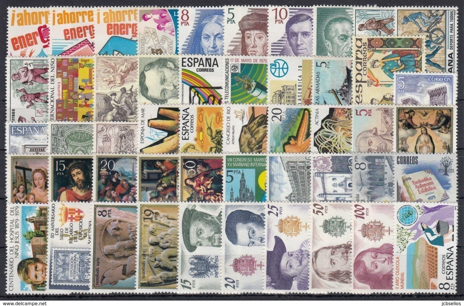 ESPAÑA 1979 Nº 2508/2557 AÑO COMPLETO NUEVO, MNH ** 50 SELLOS - Años Completos