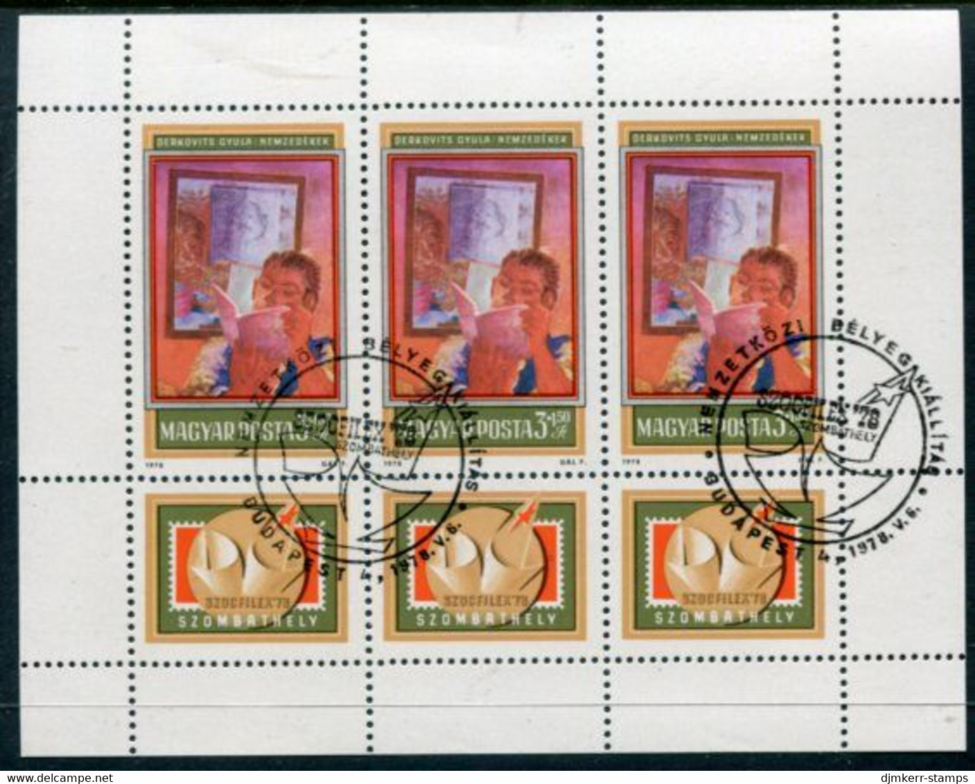 HUNGARY 1978 SOZPHILEX Stamp Exhibition Sheetlet Used.  Michel 3274 Kb - Used Stamps