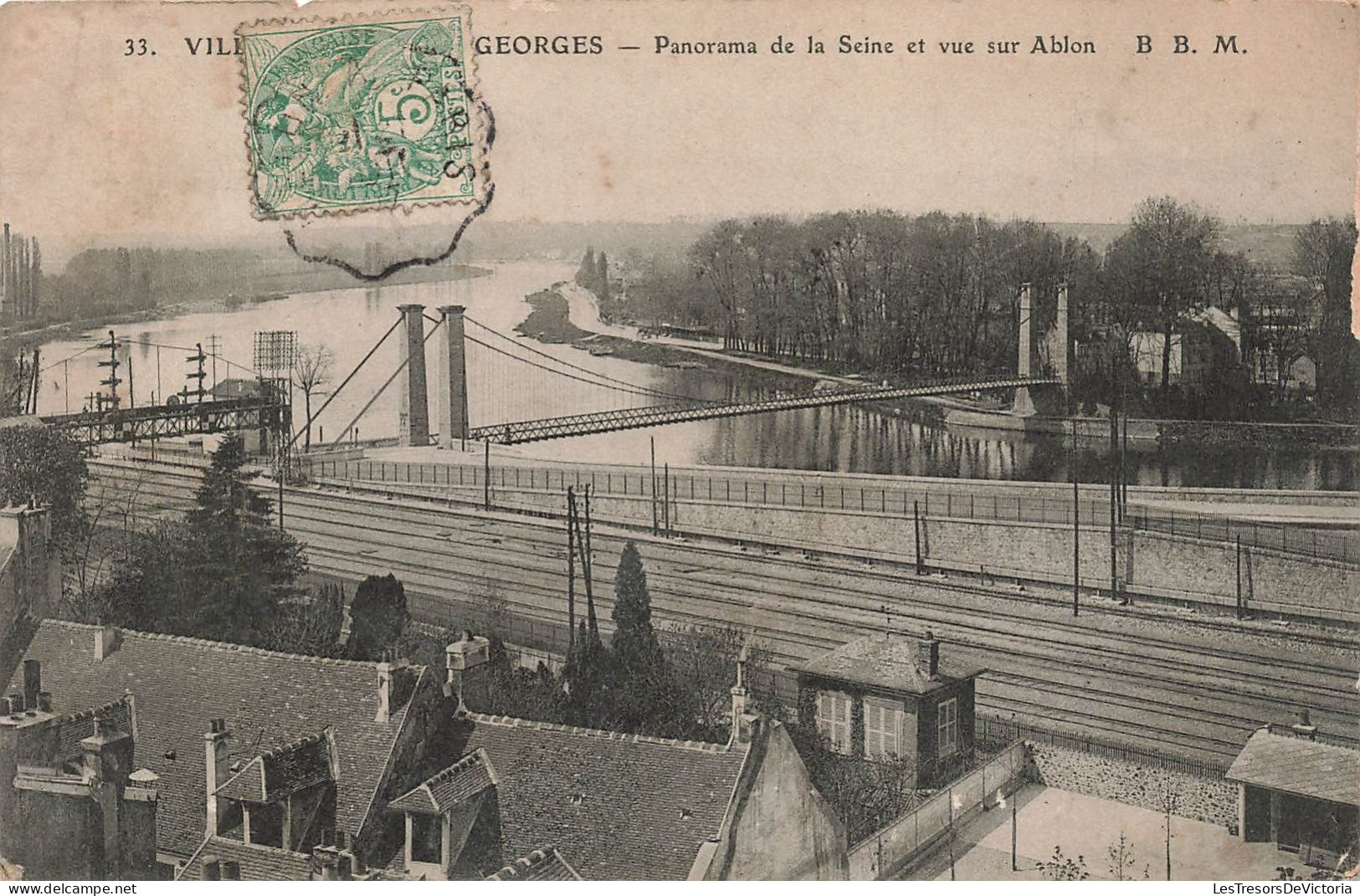 FRANCE - Villiers Saint Georges - Panorama De La Seine Et Vue Sur Ablon - Carte Postale Ancienne - Villiers Saint Georges