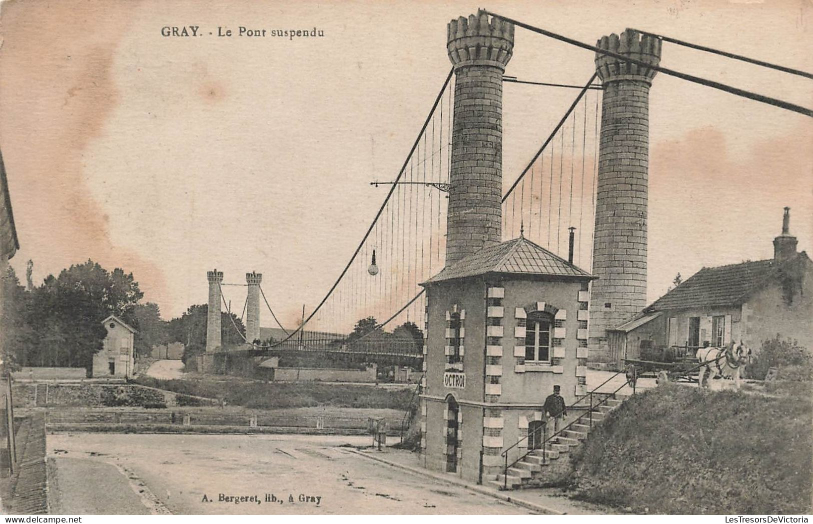 FRANCE - Gray - Le Pont Suspendu - Carte Postale Ancienne - Gray