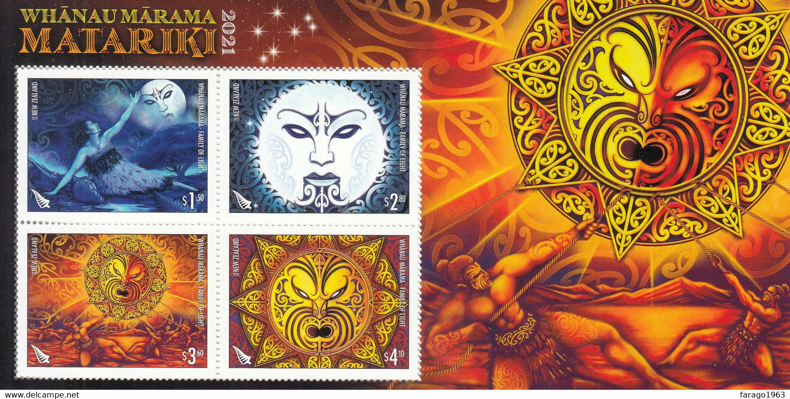 2021 New Zealand Matariki Maori Folklore Stories Legends Souvenir Sheet MNH @ BELOW FACE VALUE - Ongebruikt