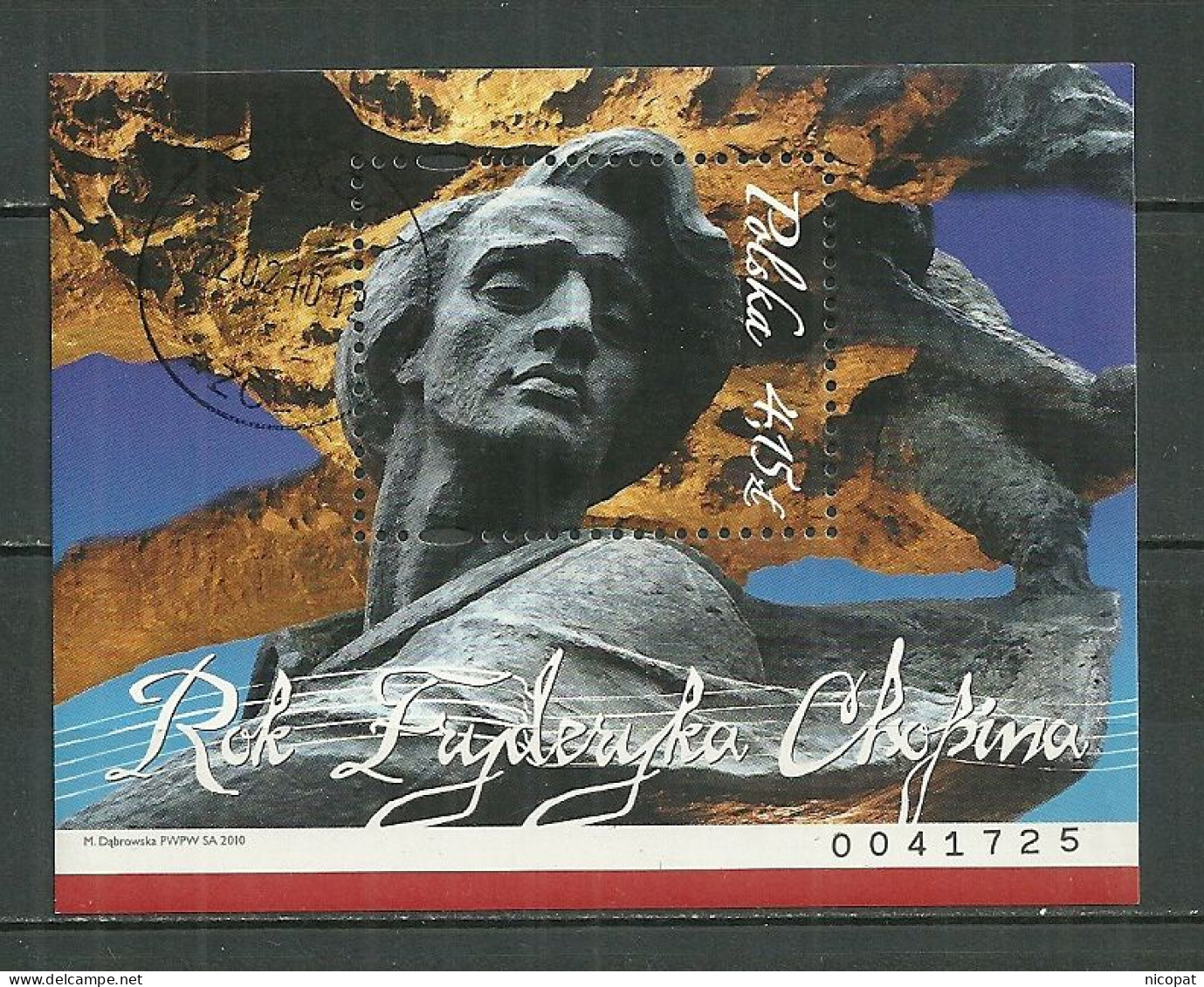 POLAND Oblitéré Bloc 186 Frédéric Chopin Musique Musicien - Used Stamps