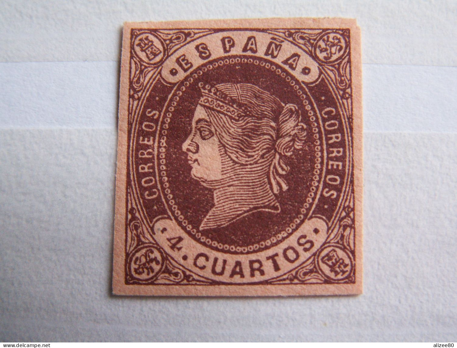 ROYAUME // ESPAGNE  --1862   4c  Brun Sur Saumon-  - Trace Charnière  Cote 2,50  Euro - Nuevos