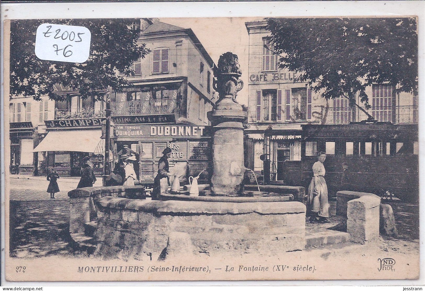 MONTIVILLIERS- LA FONTAINE- UN TRAMWAY A L OMBRE- - Montivilliers