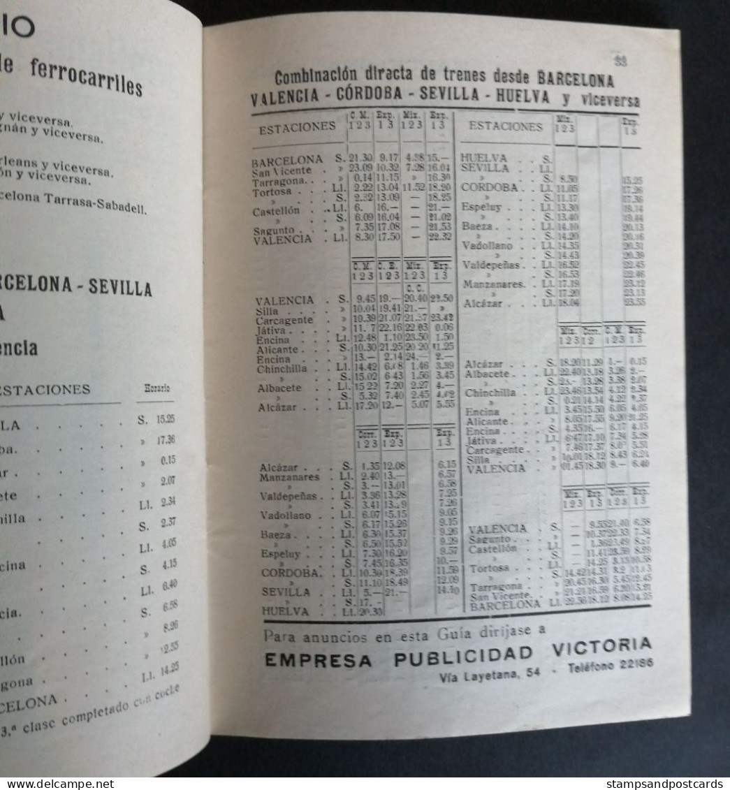 Guia del Forastero Barcelona exposition 1929 guide touriste ferrocaril train bus España Espagne Spain tourist guide