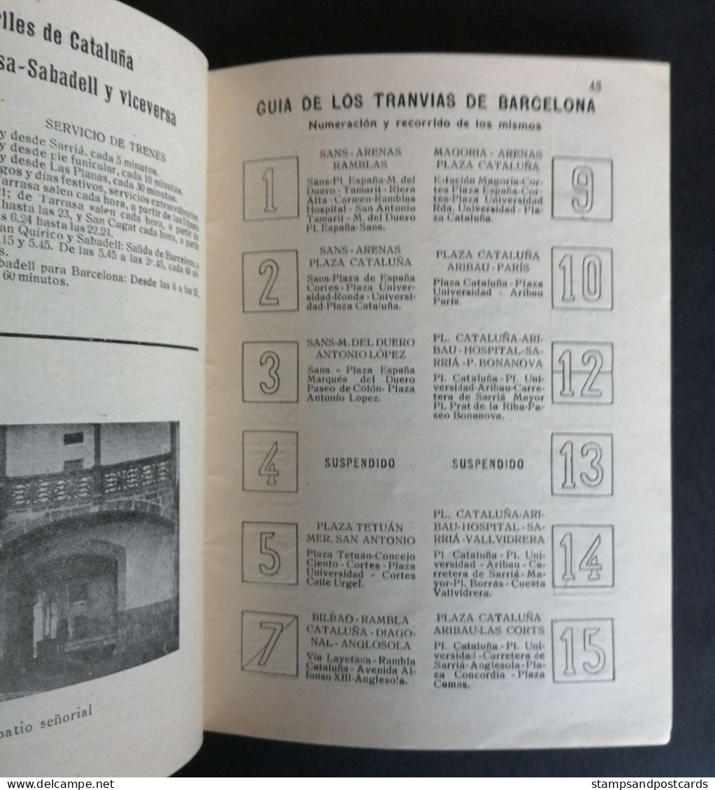 Guia del Forastero Barcelona exposition 1929 guide touriste ferrocaril train bus España Espagne Spain tourist guide