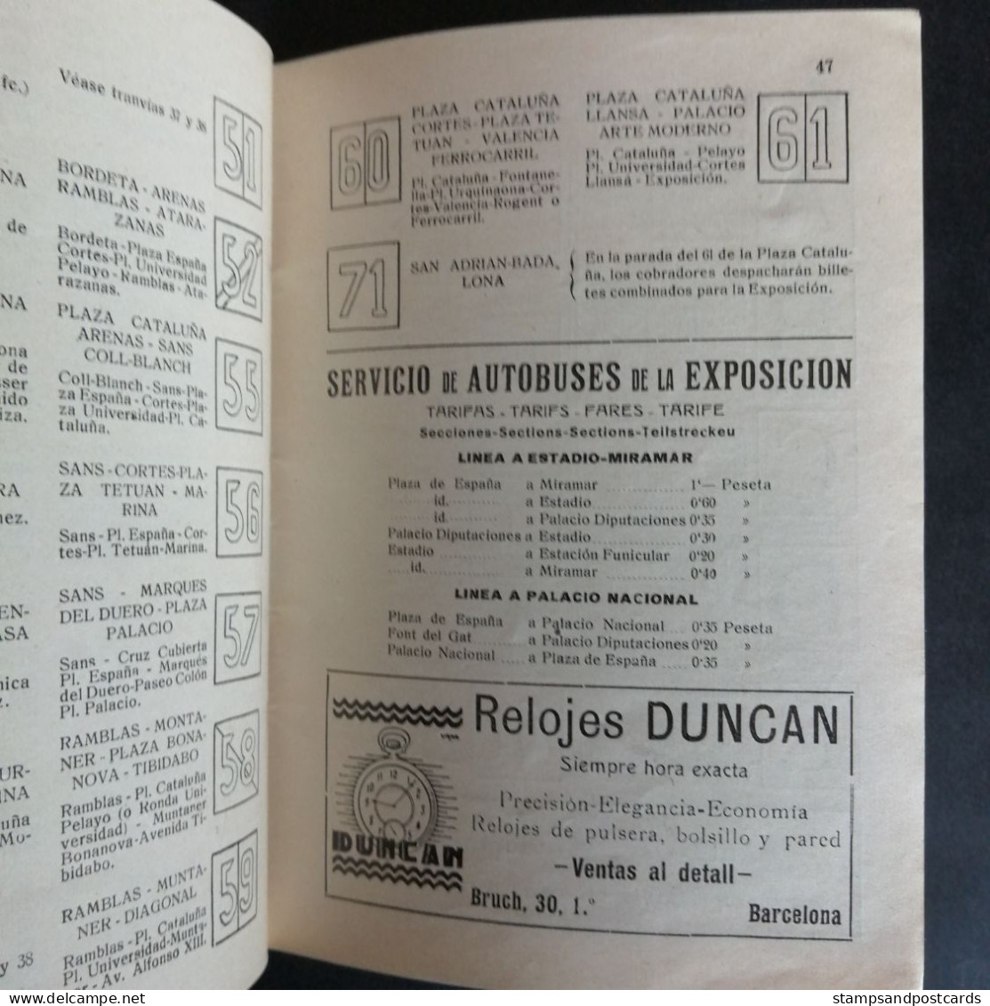 Guia del Forastero Barcelona exposition 1929 guide touriste ferrocaril train bus España Espagne Spain tourist guide