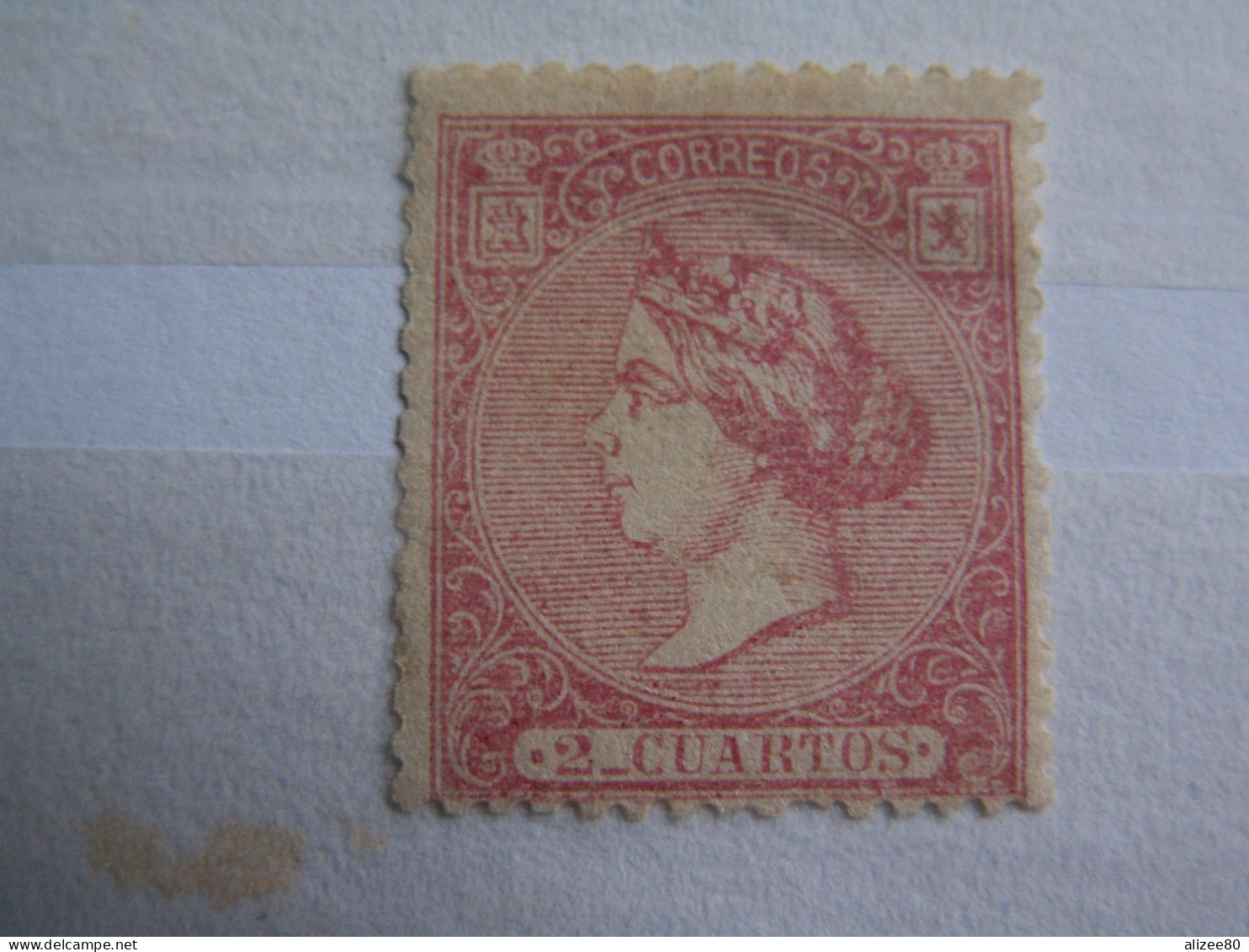 ROYAUME // ESPAGNE  --1866   2 C  Rose - T Tb    Cote 300  Euro - Postfris – Scharnier