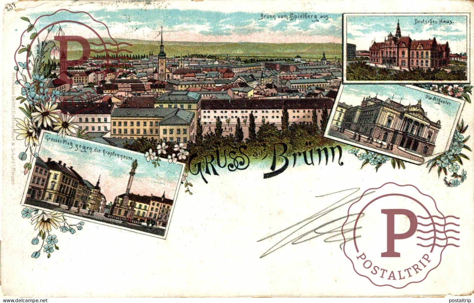 Czech Republic BRUNN BRNO Gruss Aus Brunn  LITHO  (TCHEQUIE) - Zonder Classificatie