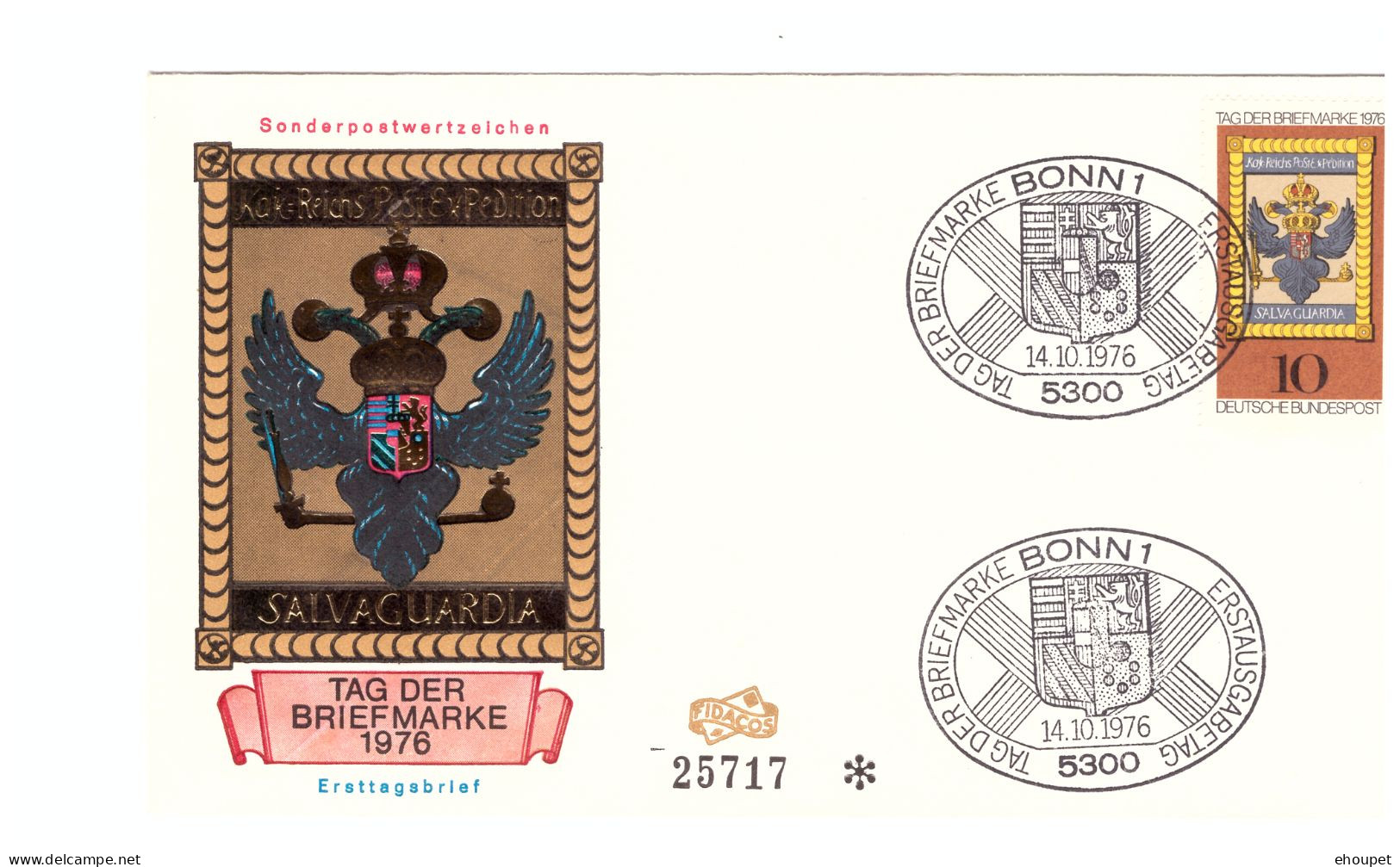 FDC BONN 14 OCTOBRE 1976 SALVAGUARDIA - Sonstige & Ohne Zuordnung