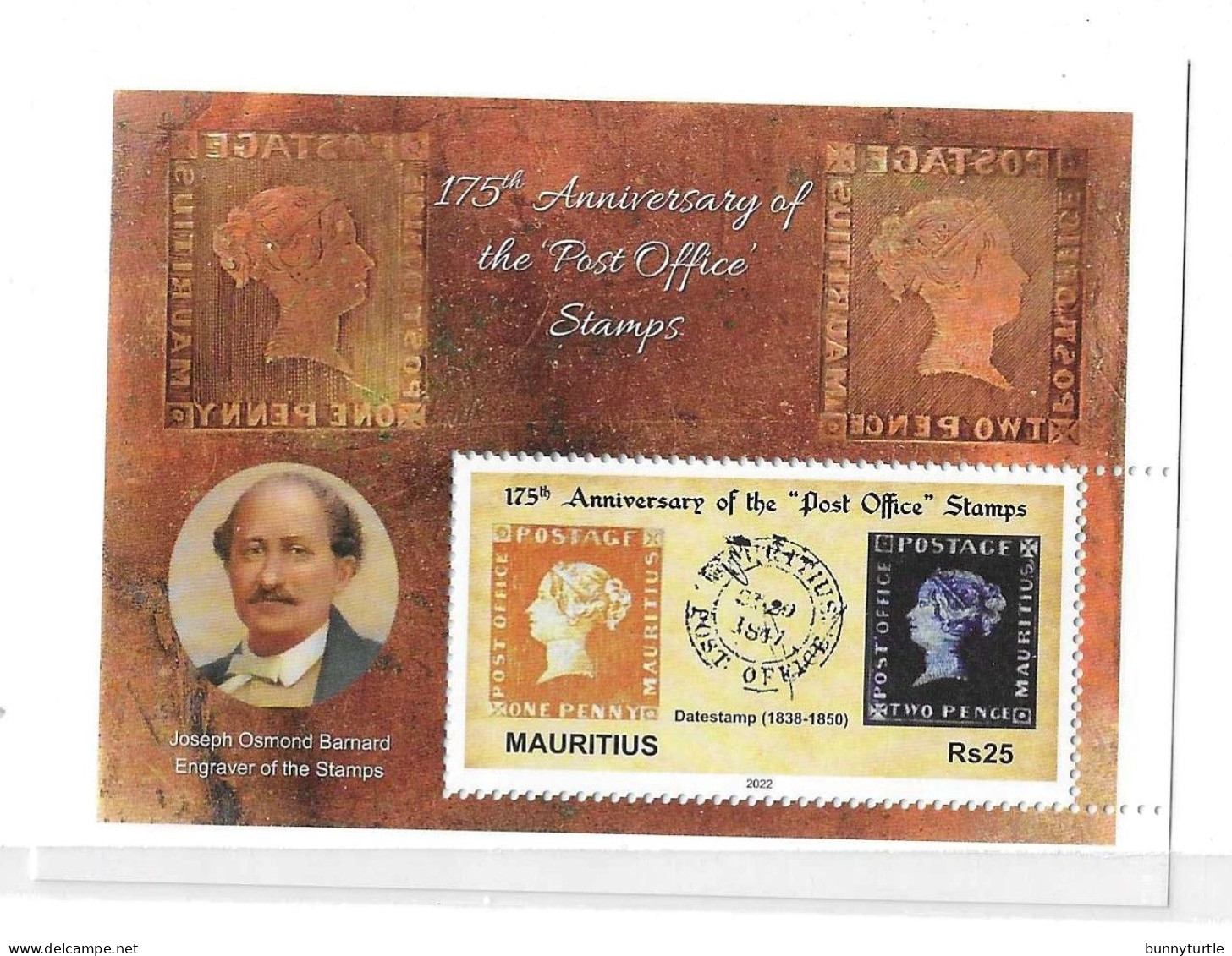 Mauritius 2022 175th Anniv Of Post Office Stamps S/S MNH - Maurice (1968-...)