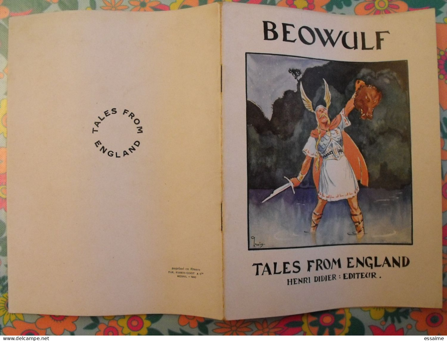 Beowulf. Tales From England. En Anglais. Henri Didier éditeur, Mesnil, 1940 - Other & Unclassified