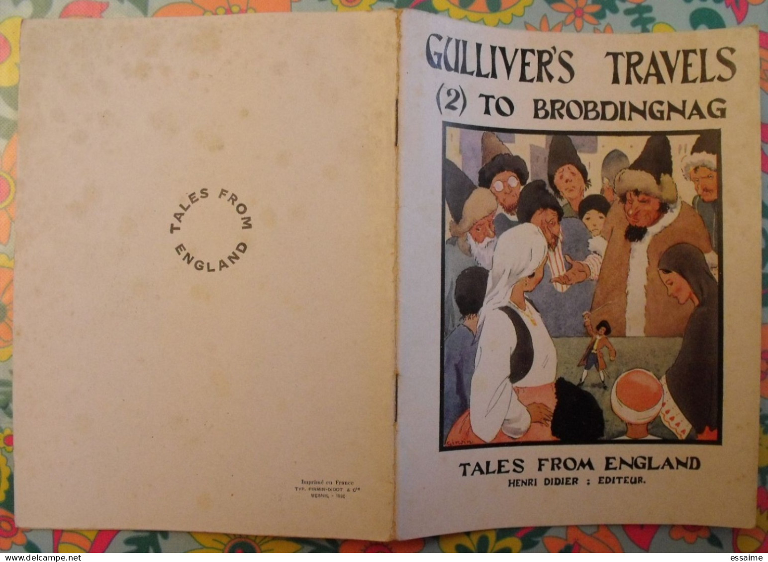 Gulliver's Travels (2) To Brobdingnag. Tales From England. En Anglais. Henri Didier éditeur, Mesnil, 1935 - Other & Unclassified