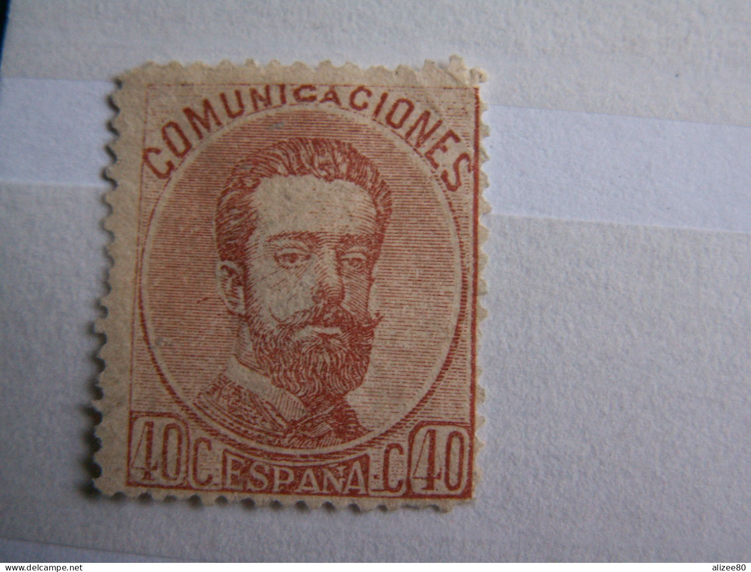 EMPIRE // ESPAGNE  --1872  AMEDEE 1è - 40 C Brun Orange--  Tache Au Dos     Cote 80 Euro - Unused Stamps