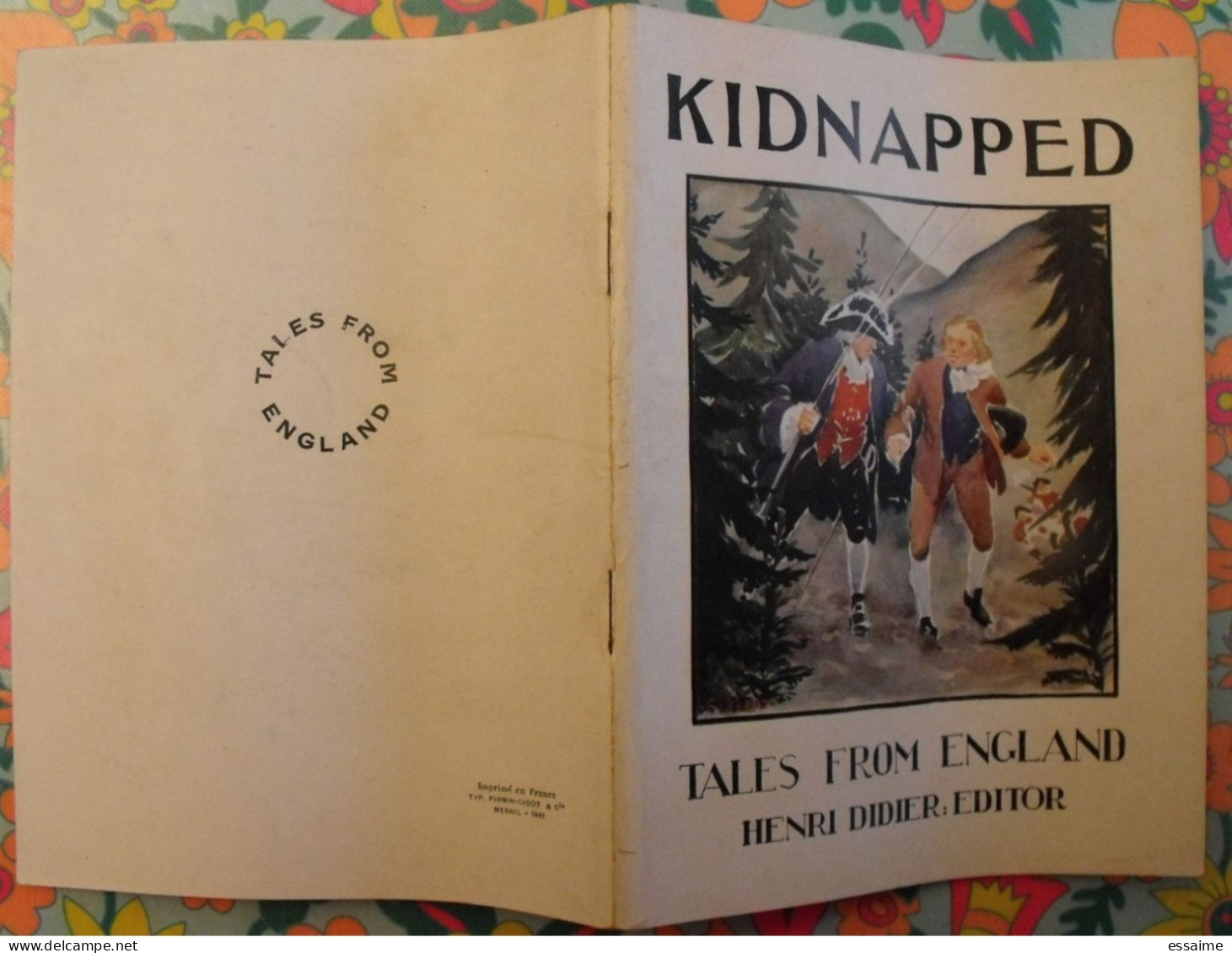 Kidnapped. Tales From England. En Anglais. Henri Didier éditeur, Mesnil, 1941 - Sonstige & Ohne Zuordnung
