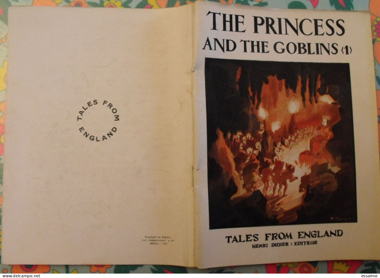 The Princess And The Goblins (1). Tales From England. En Anglais. Henri Didier éditeur, Mesnil, 1941 - Sonstige & Ohne Zuordnung