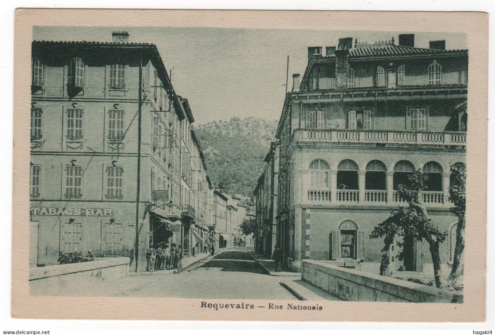 CPA 13 : ROQUEVAIRE - Rue Nationale - Bar-Tabacs - Ed. ARGRA - Roquevaire