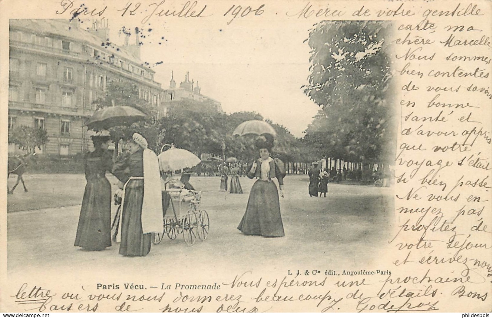 PARIS PARIS VECU  La Promenade - Loten, Series, Verzamelingen