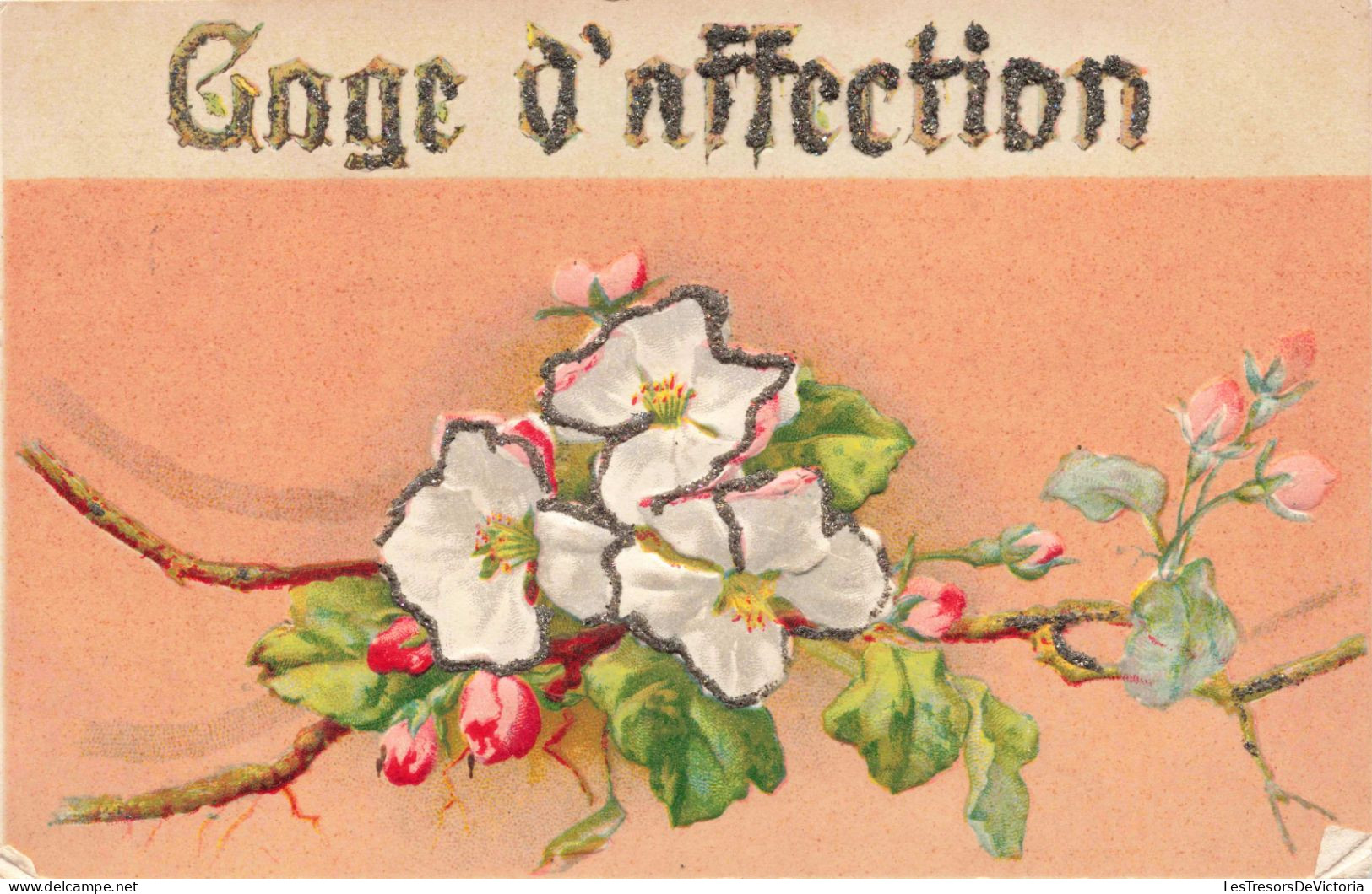 FLEURS - Gage D'affection - Carte Postale Ancienne - Fiori