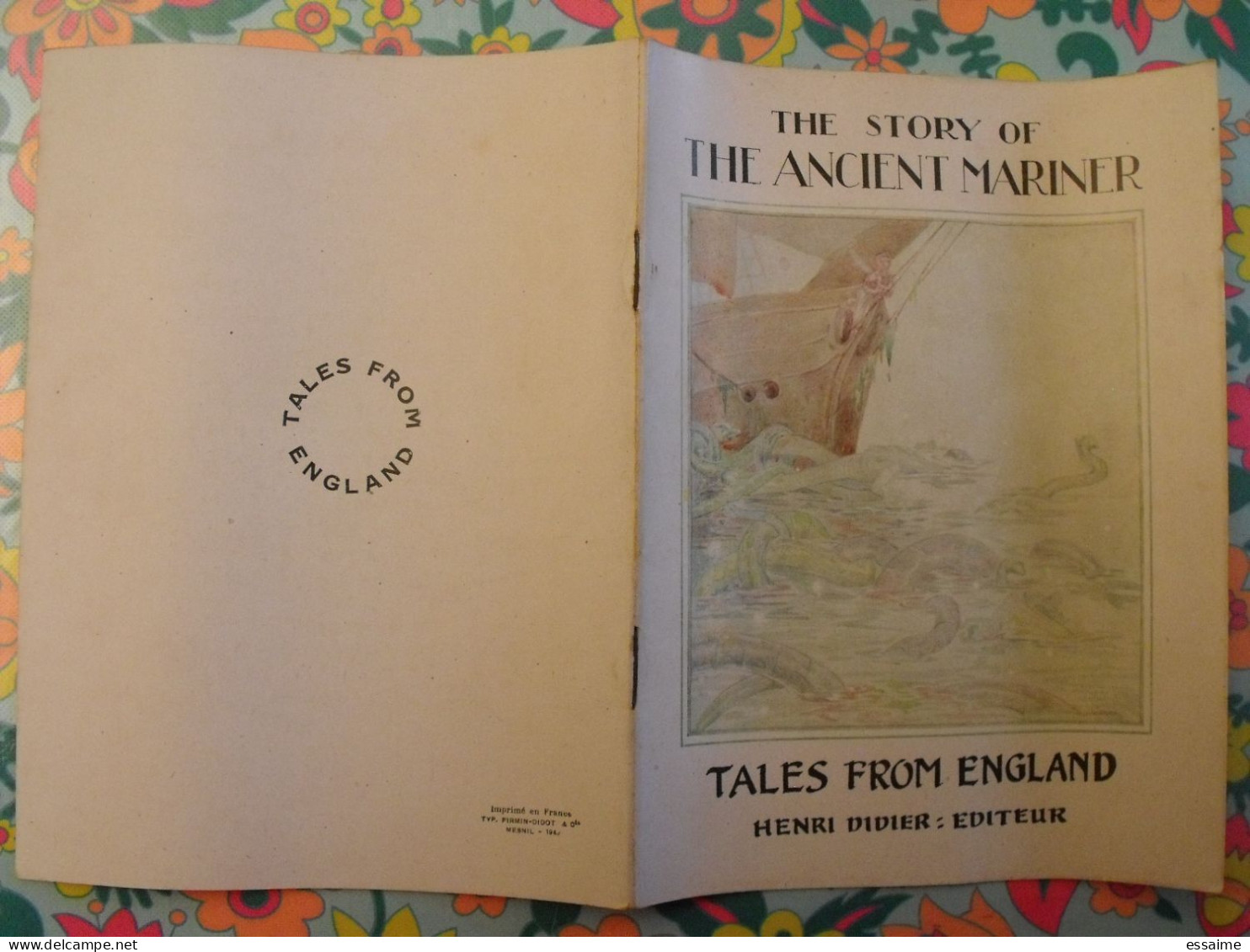 The Story Of The Ancien Mariner. Tales From England. En Anglais. Henri Didier éditeur, Mesnil, 1942 - Autres & Non Classés