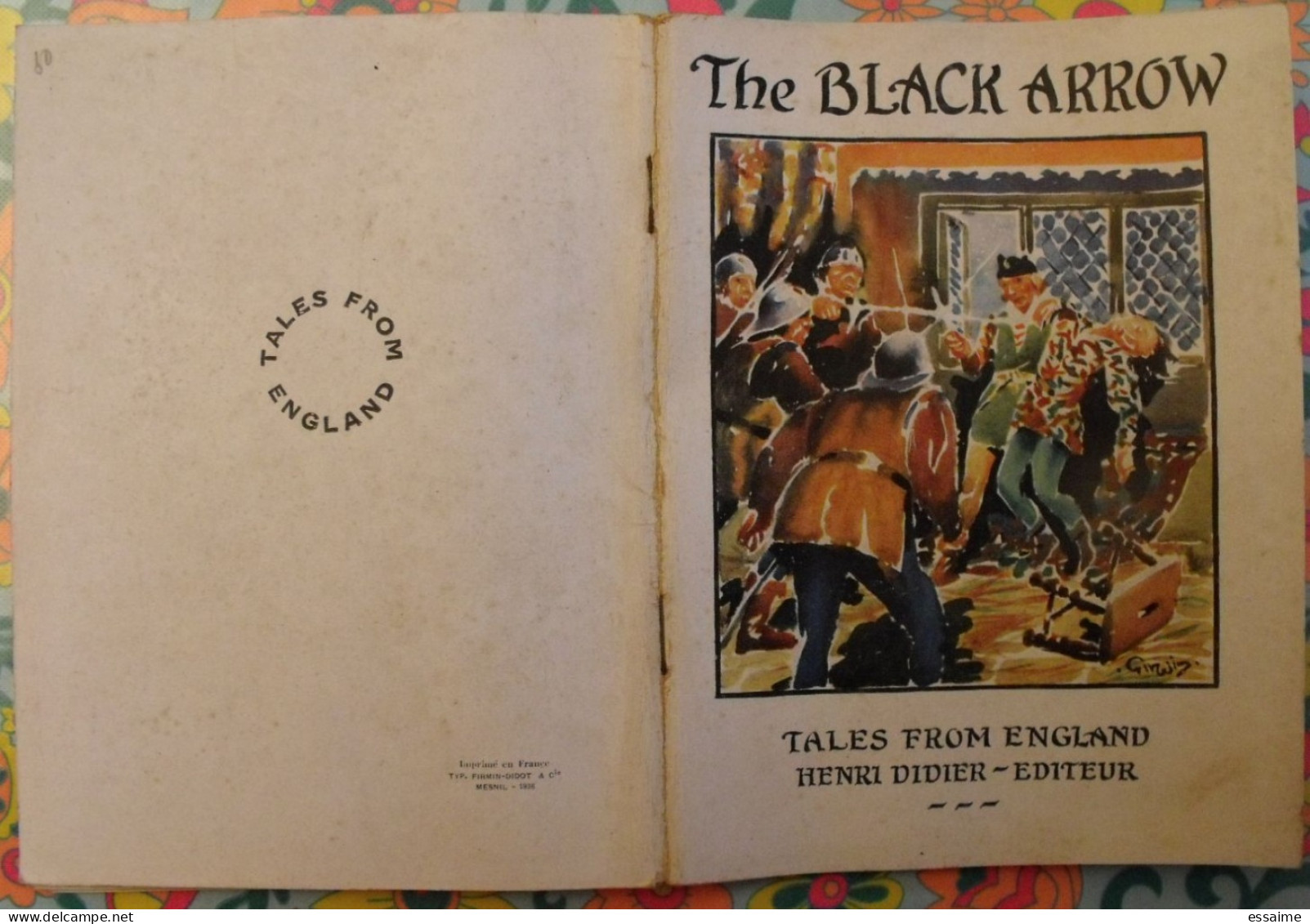 The Black Arrow. Tales From England. En Anglais. Henri Didier éditeur, Mesnil, 1936 - Altri & Non Classificati