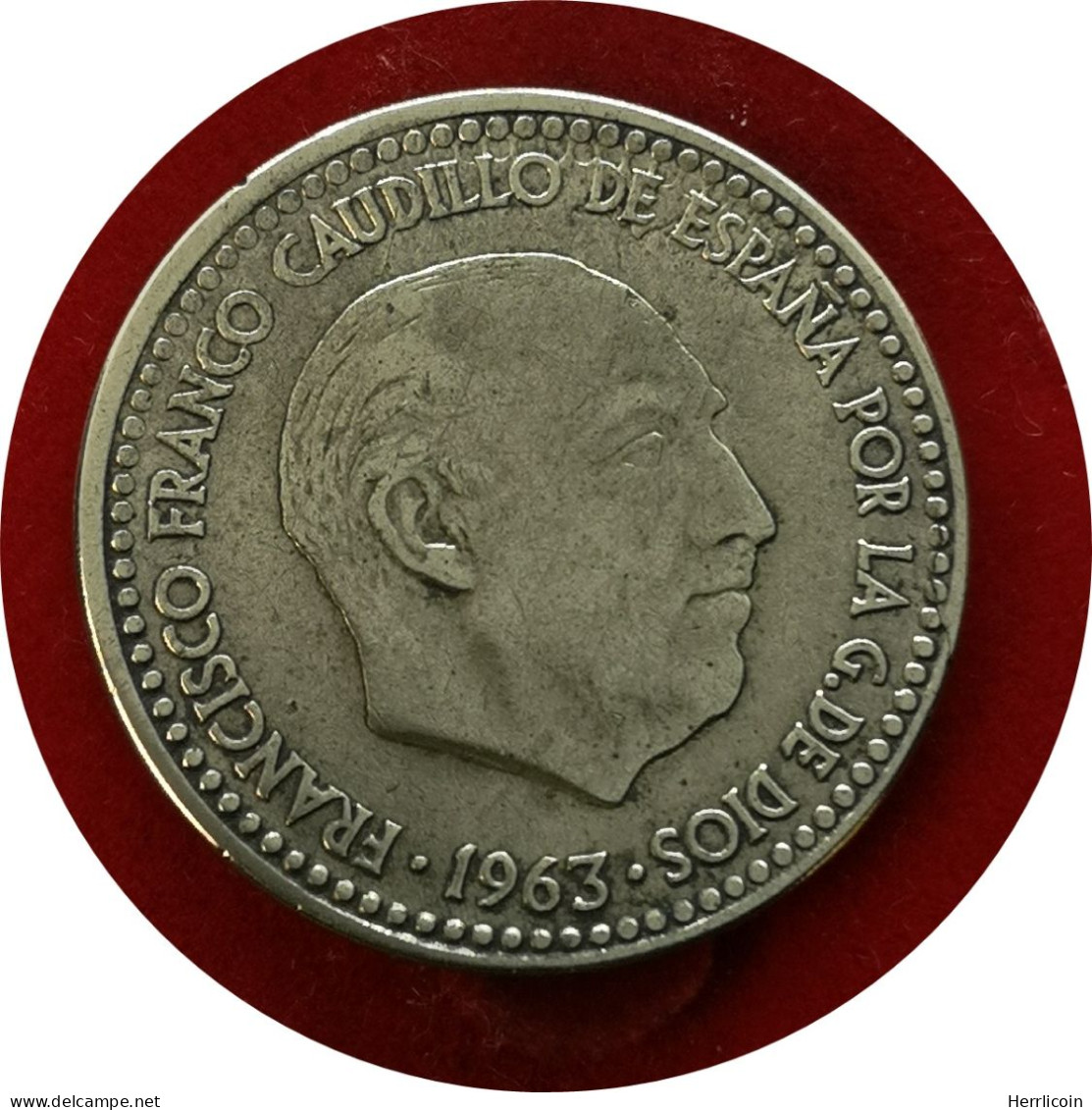 Monnaie Espagne - 1964 - 1 Peseta Franco 1re Effigie - 1 Peseta