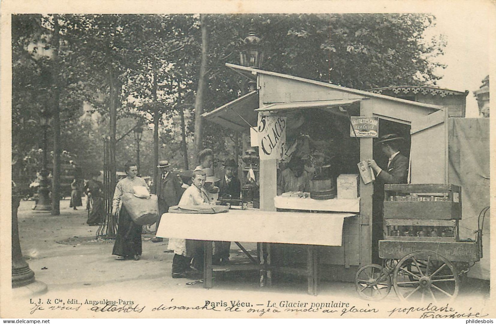 PARIS PARIS VECU  Le Glacier Populaire - Lotes Y Colecciones