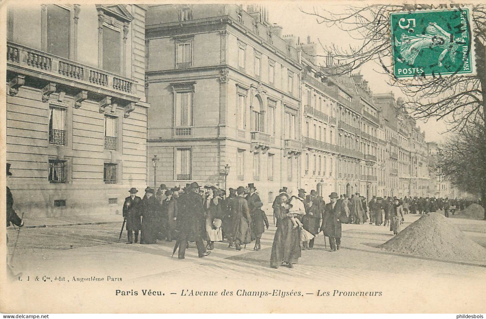 PARIS PARIS VECU  L'avenue Des Champs Elysées  " Les Promeneurs " - Lots, Séries, Collections